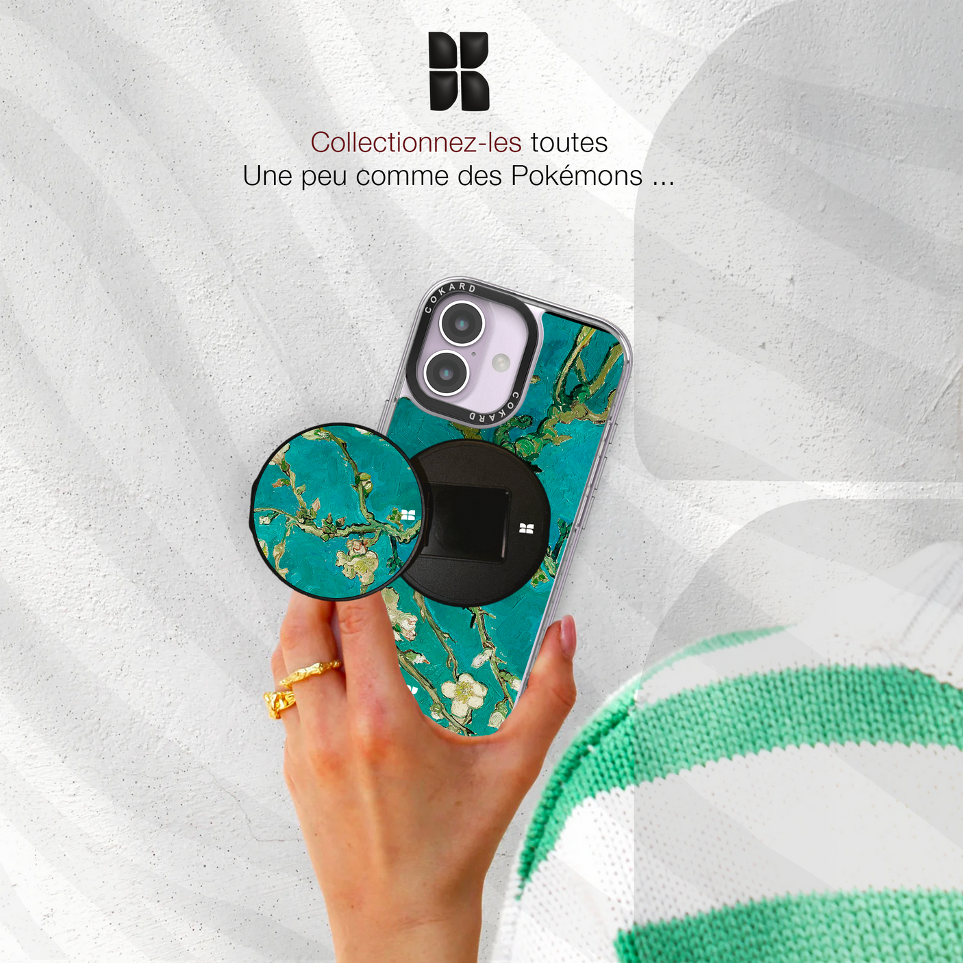 Support téléphone - Cerisier