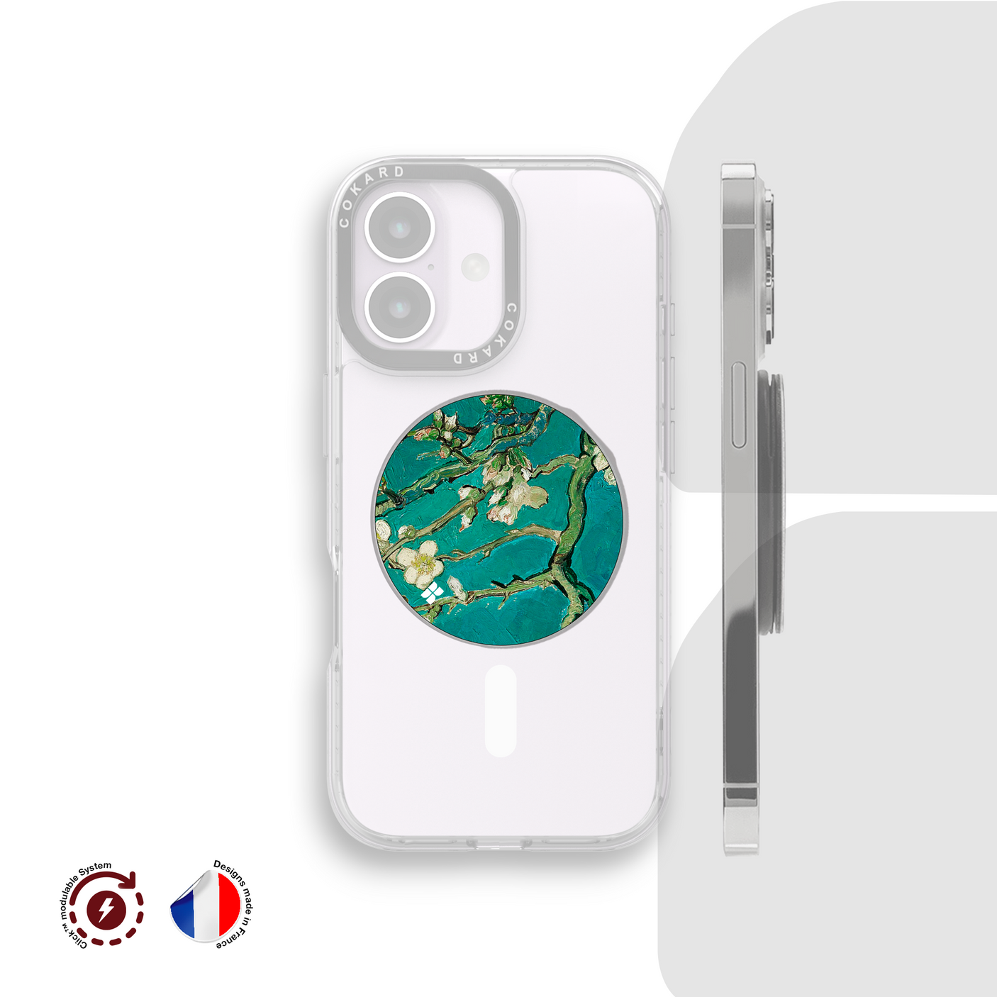 Support téléphone - Cerisier