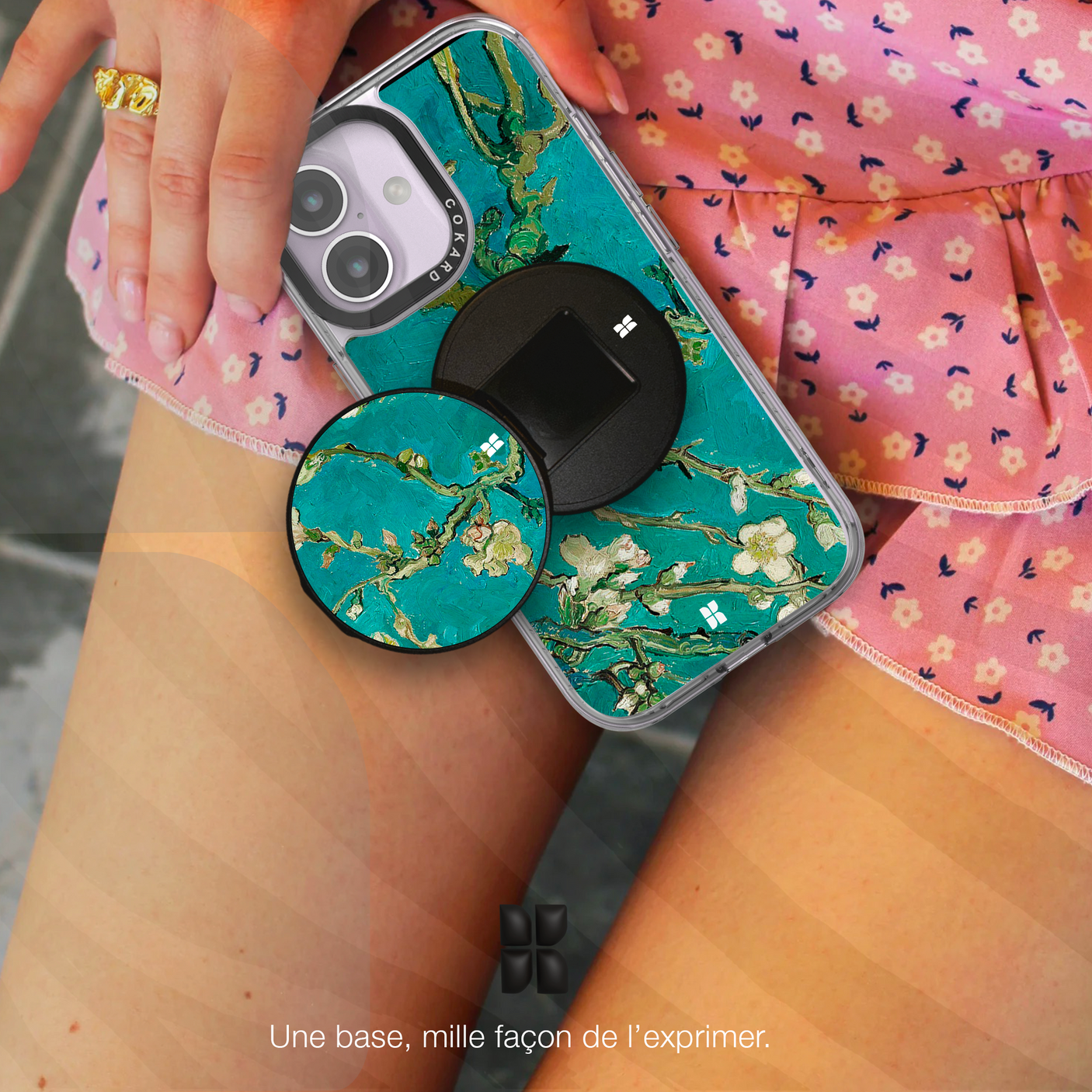 Support téléphone - Cerisier